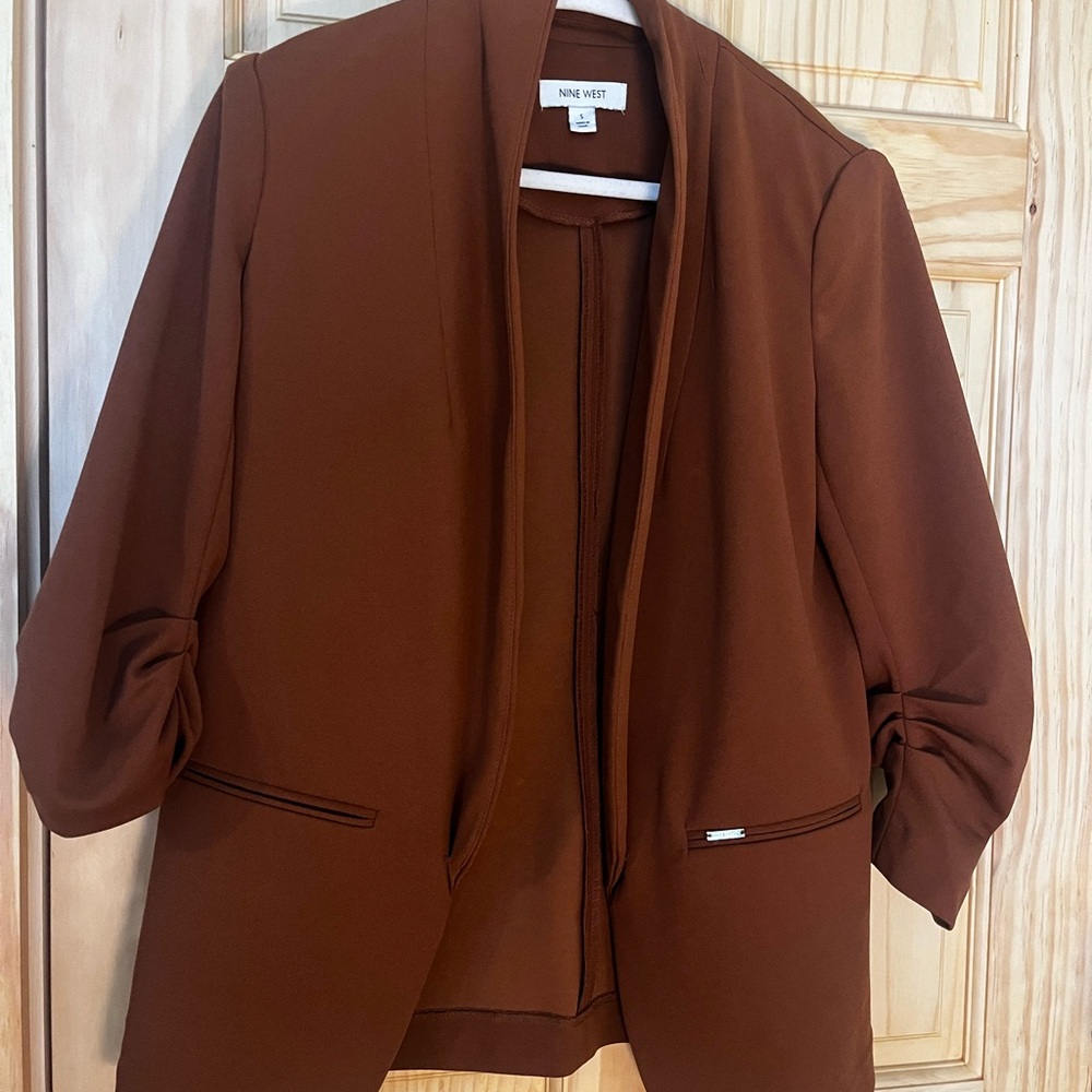Nine West Women's Rust Brown Blazer small